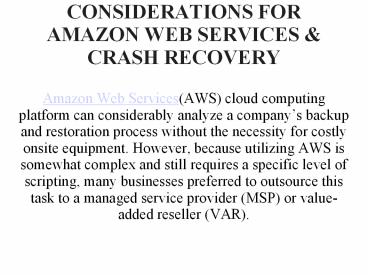 Amazon Web Services (1)