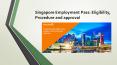 Singapore Employment Pass: Eligibility, Procedure and approval PowerPoint PPT Presentation