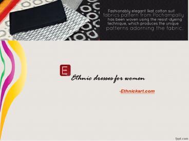 Ethnic Dresses for women-Ethnickart