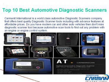 Top 10 Best Automotive Diagnostic Scanners