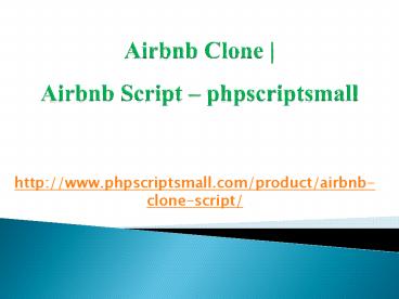 Airbnb Clone | Airbnb Script - phpscriptsmall