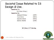 Social Issues of Information System