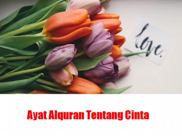 Alquran Tentang Cinta