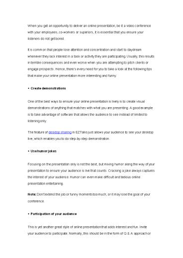 presentation player overlay