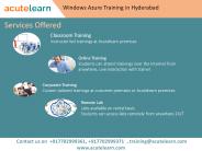 windows azure training in hyderabad