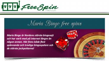 Maria Bingo free spins