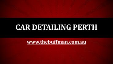 Car Detailing Perth