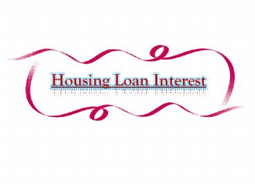 Types of housing loan interest rates