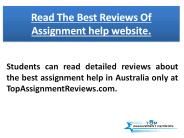 Read the best reviews of assignment help website