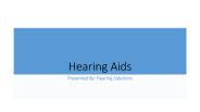 Hearing aids