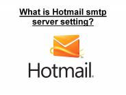 What is hotmail smtp server setting?