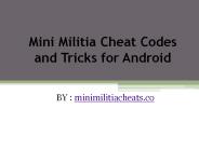 Mini Militia Cheat Codes and Tips for Android