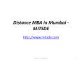Distance MBA in Mumbai -MITSDE PowerPoint PPT Presentation