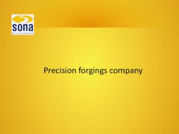 Learn about the Manuals of Precision Forgings Company