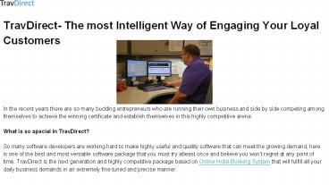 TravDirect- Highly versatile Online Hotel Booking System