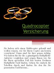 Drohnen versichern