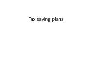 Tax Saving Plan for Employed People
