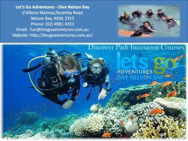 Padi Instructor Courses From Let’s Go Adventures