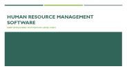 Human Resource Management Software
