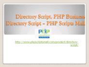Directory Script, PHP Business Directory Script