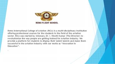 Pilot Training in Chennai | Remo Flight