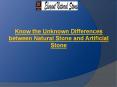 Know the Unknown Differences between Natural Stone and Artificial Stone PowerPoint PPT Presentation