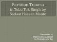 india partition trauma PowerPoint PPT Presentation