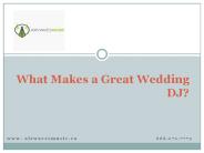 What Makes a Great Wedding DJ?