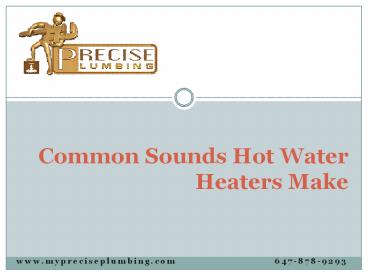 Common Sounds Hot Water Heaters Make