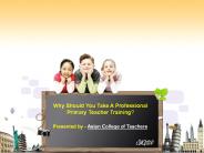 The Importance Of Professional Primary Teacher Training
