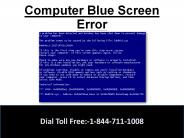 Computer blue screen error.