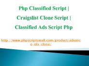 Php classified script, Craigslist Clone script, classified ads script php