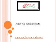 Removals Hammersmith - www.appleremovals.com