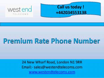 Premium Rate Phone Number