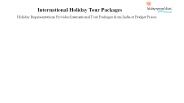 International Holiday Tour Packages from India - Holiday Representations