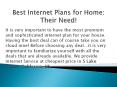 best internet plans for home PowerPoint PPT Presentation