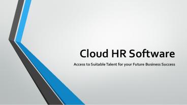 Make sure effectiveness of HR management with PeopleQlik’s Cloud HR Software