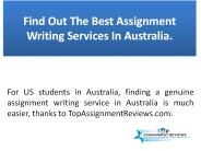 Find out the best assignment writing services in australia