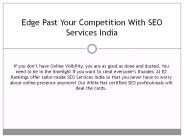 Edge Past Your Competition With SEO Services India