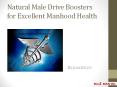 Natural Male Drive Boosters for Excellent Manhood Health PowerPoint PPT Presentation