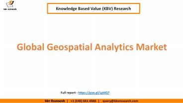 Global Geospatial Analytics Market Growth
