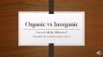 Organic vs Non-organic PowerPoint PPT Presentation