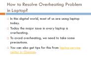 How to resolve Overheating problem in your laptops?