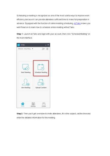 How to Schedule Meetings Online