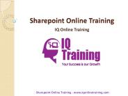 Live, instructor-led Sharepoint Online Training