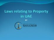 Laws relating to Property in UAE