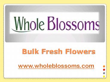 Bulk Flowers Online- www.wholeblossoms.com
