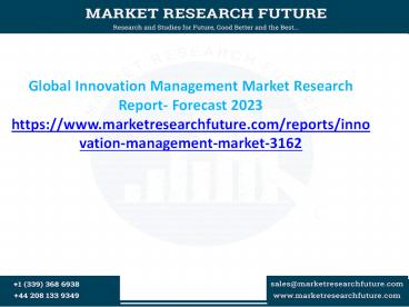 Global Innovation Management Market Research Report- Forecast 2023