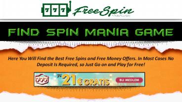 Find Spin Mania Game