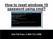 How to reset windows 10 password using cmd?